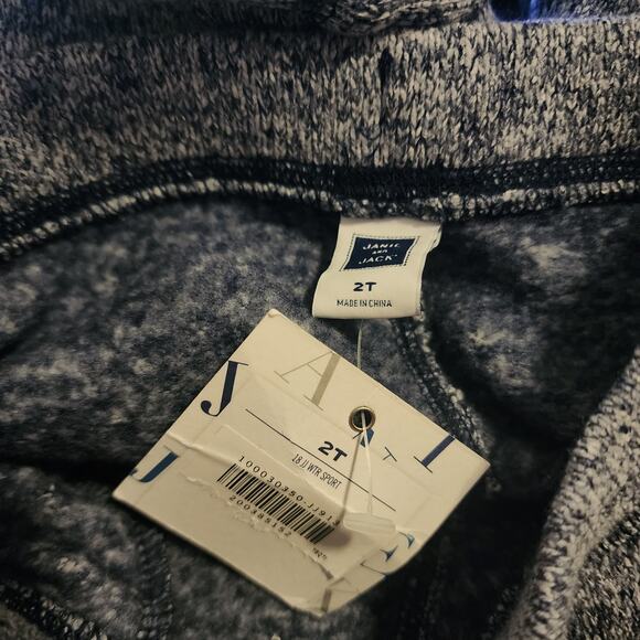 new janie and jack fleece lined heather blue toddler joggers size 2T - Picture 5 of 5